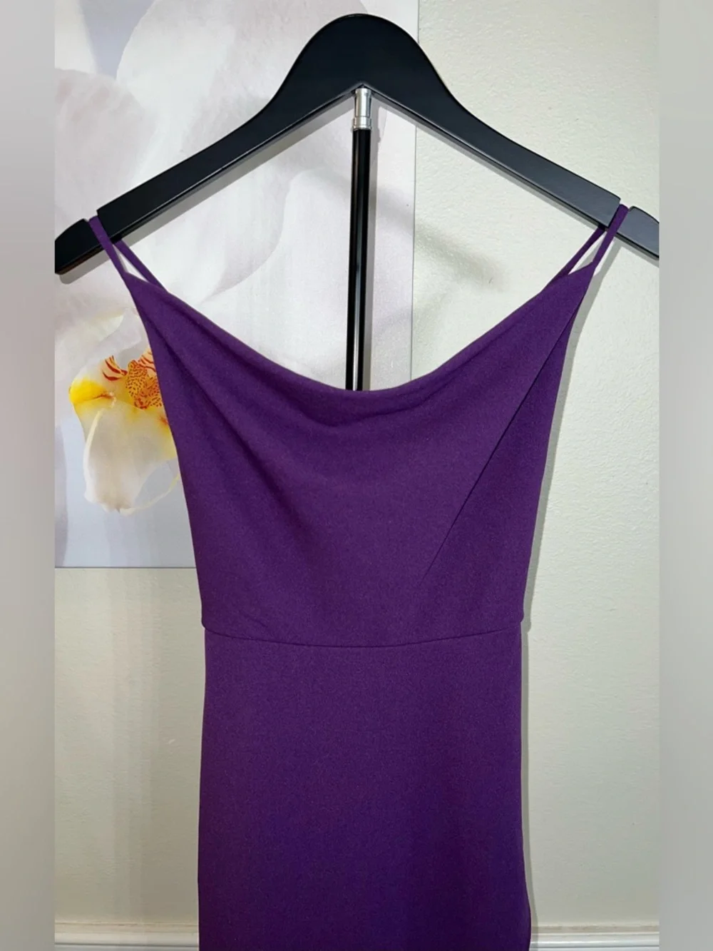 Beautiful Women’s Purple Spaghetti Straps Thigh-High Slit Maxi Dress! Size XS.